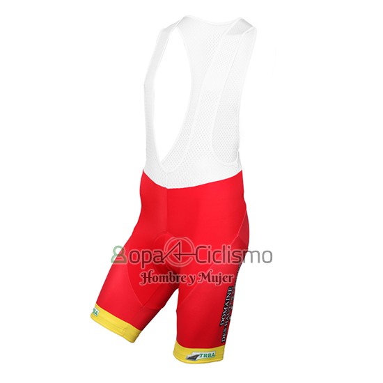 Wallonie Bruxelles Ropa Ciclismo Culotte Corto 2016 Hombre Mangas Cortas AMarillo y Rojo